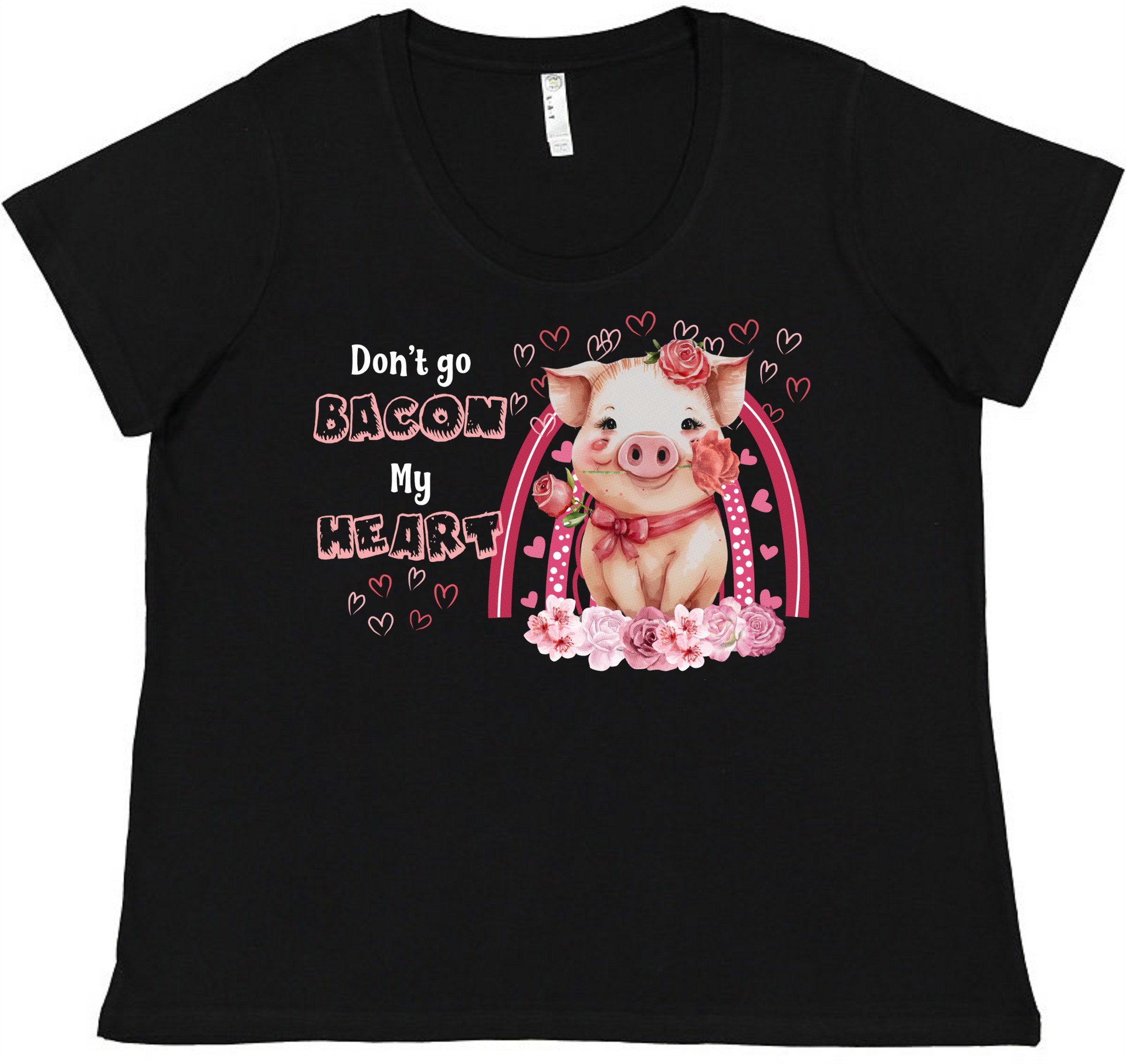 Bacon My Heart Ladies Tee Ladies Shirt by Akron Pride Custom Tees | Akron Pride Custom Tees