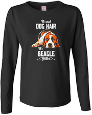 Beagle Glitter Ladies LS Tee Ladies Long Sleeve Shirt by Akron Pride Custom Tees | Akron Pride Custom Tees
