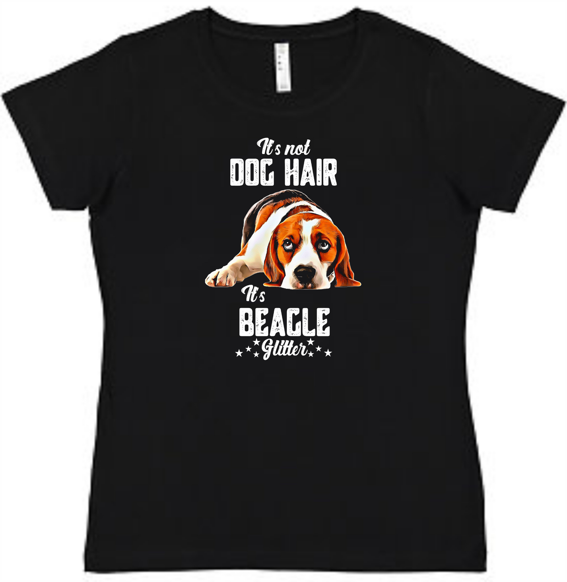Beagle Glitter Ladies Tee Ladies Shirt by Akron Pride Custom Tees | Akron Pride Custom Tees