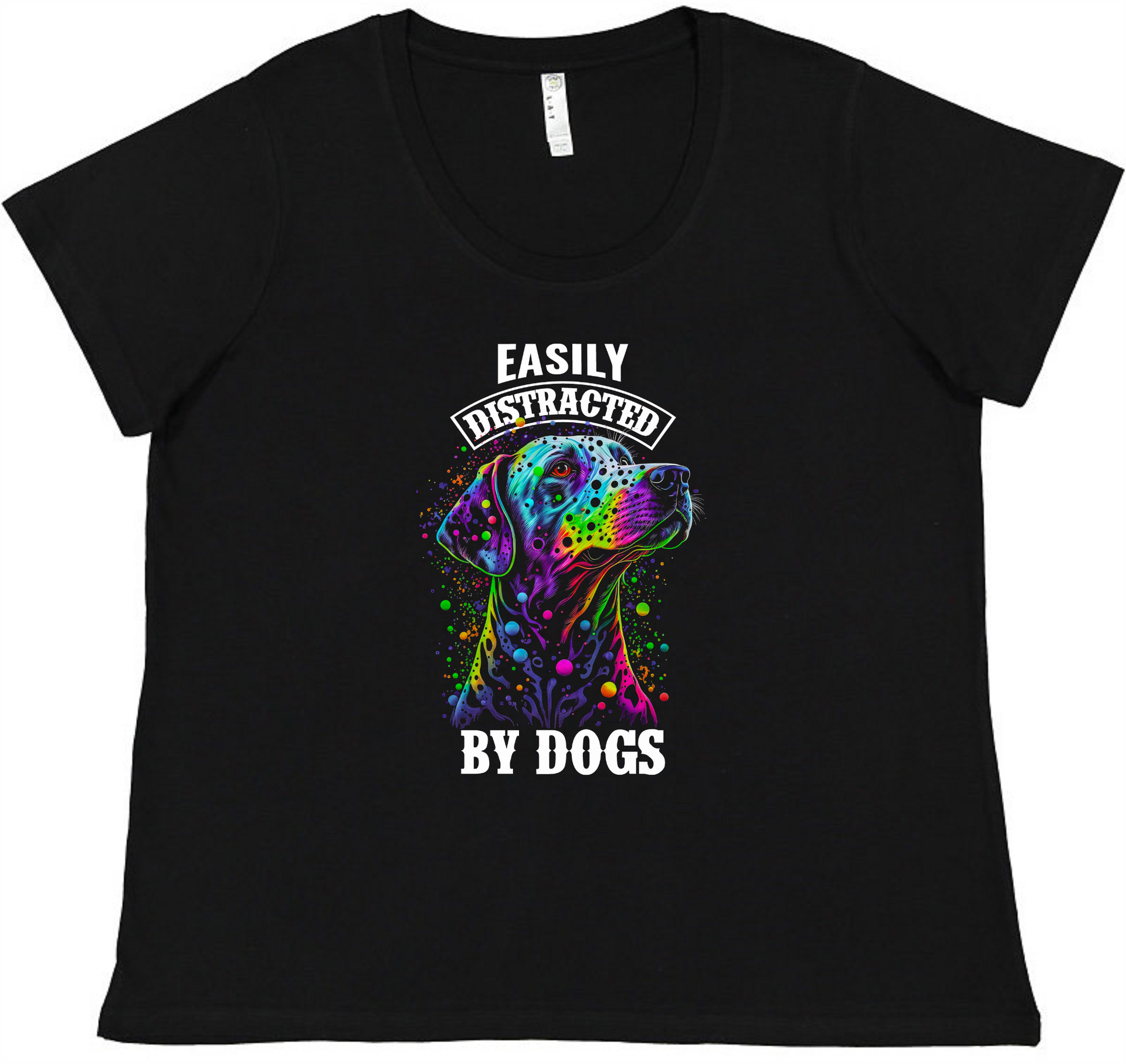 Easily Distracted by Dogs Ladies Tee Ladies Shirt by Akron Pride Custom Tees | Akron Pride Custom Tees