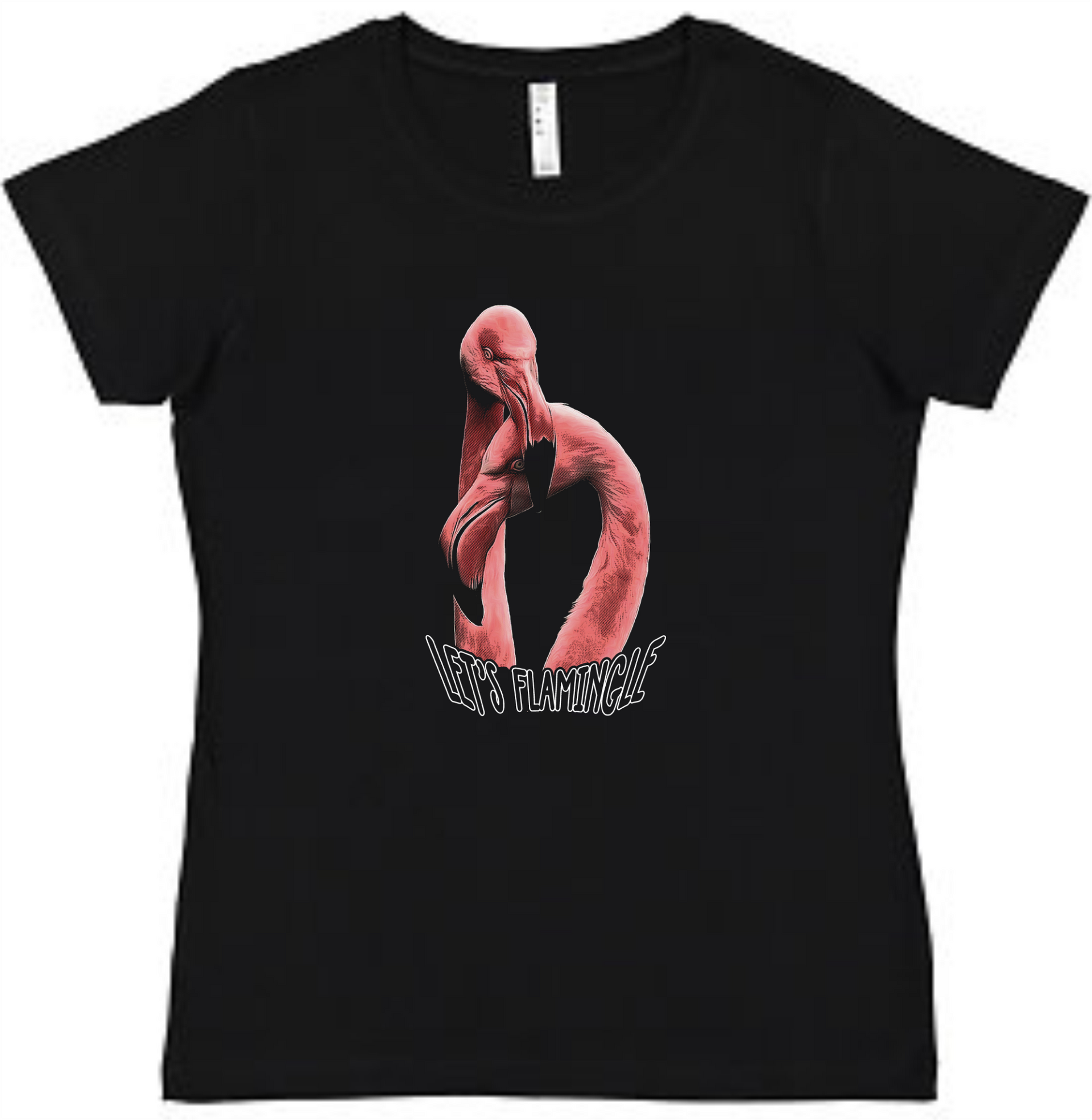 Flamingo Ladies Tee Ladies Shirt by Akron Pride Custom Tees | Akron Pride Custom Tees