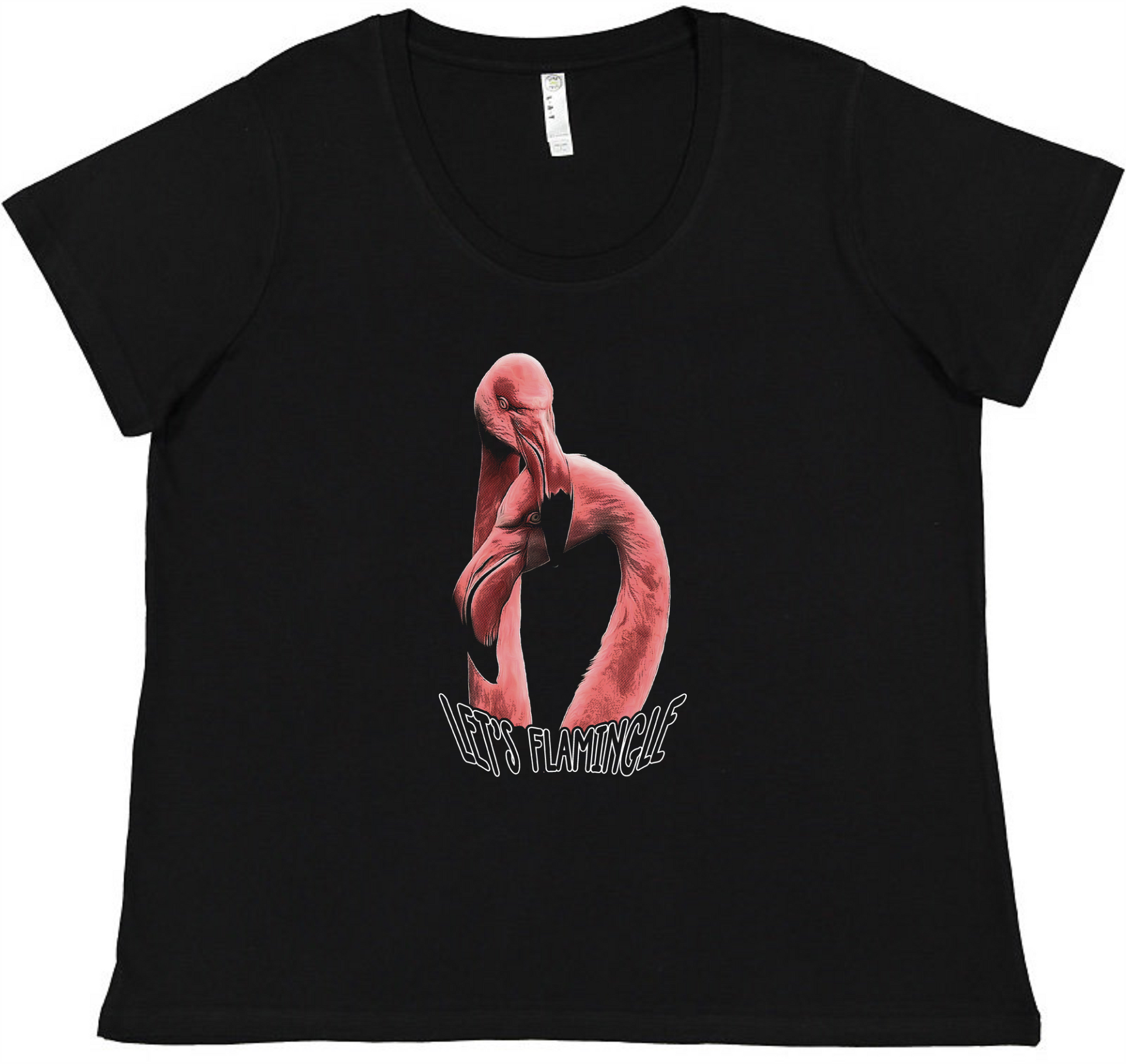 Flamingo Ladies Tee Ladies Shirt by Akron Pride Custom Tees | Akron Pride Custom Tees
