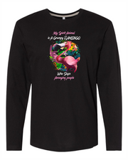 Grumpy Flamingo Long Sleeve Tee Akron Pride Custom Tees