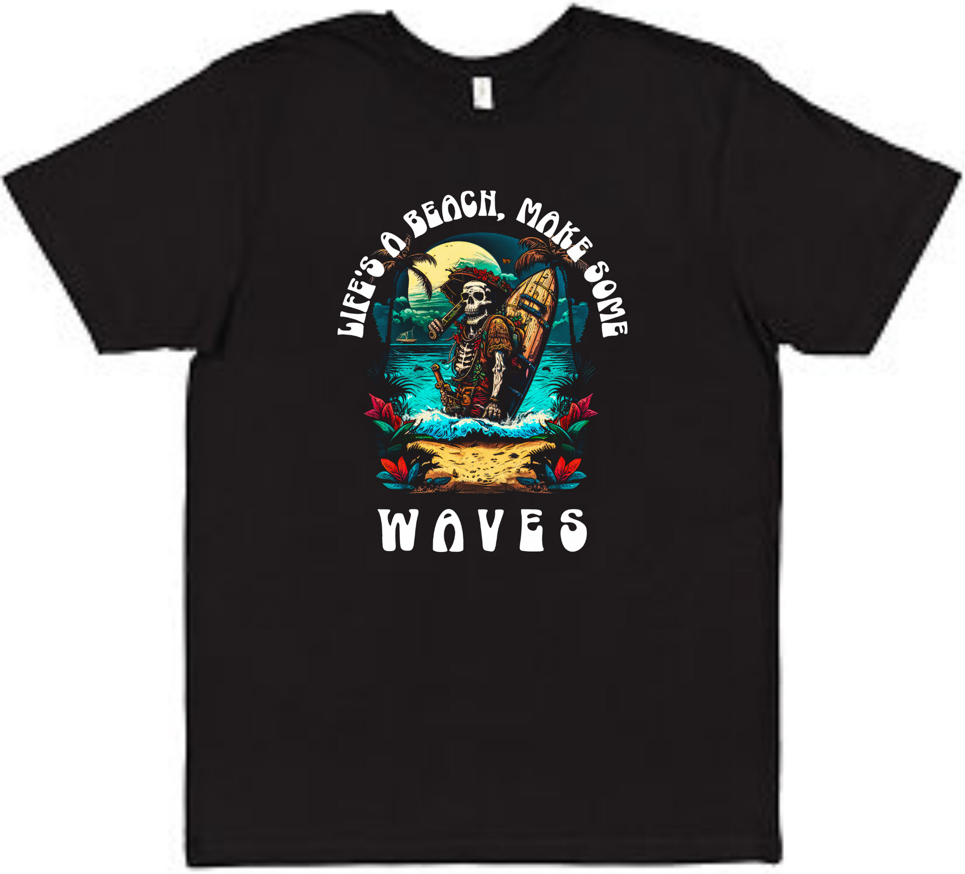 Lifes a Beach Tee Adult Shirt by Akron Pride Custom Tees | Akron Pride Custom Tees