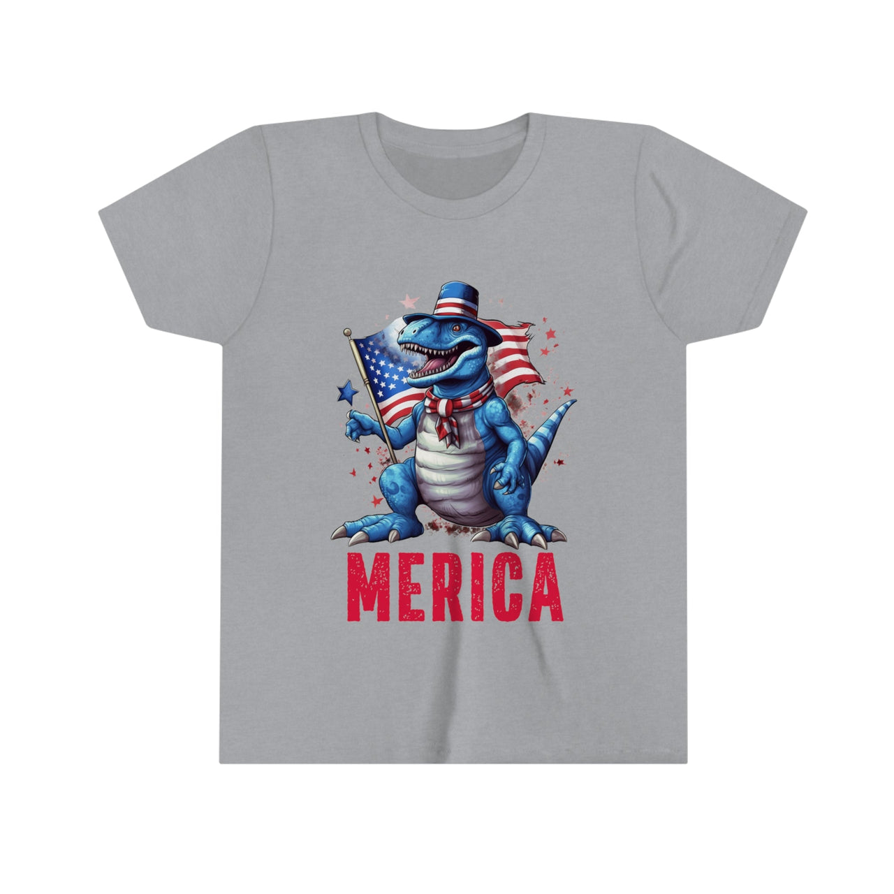 Merica Youth Tee Athletic Heather S Kids clothes by Printify | Akron Pride Custom Tees