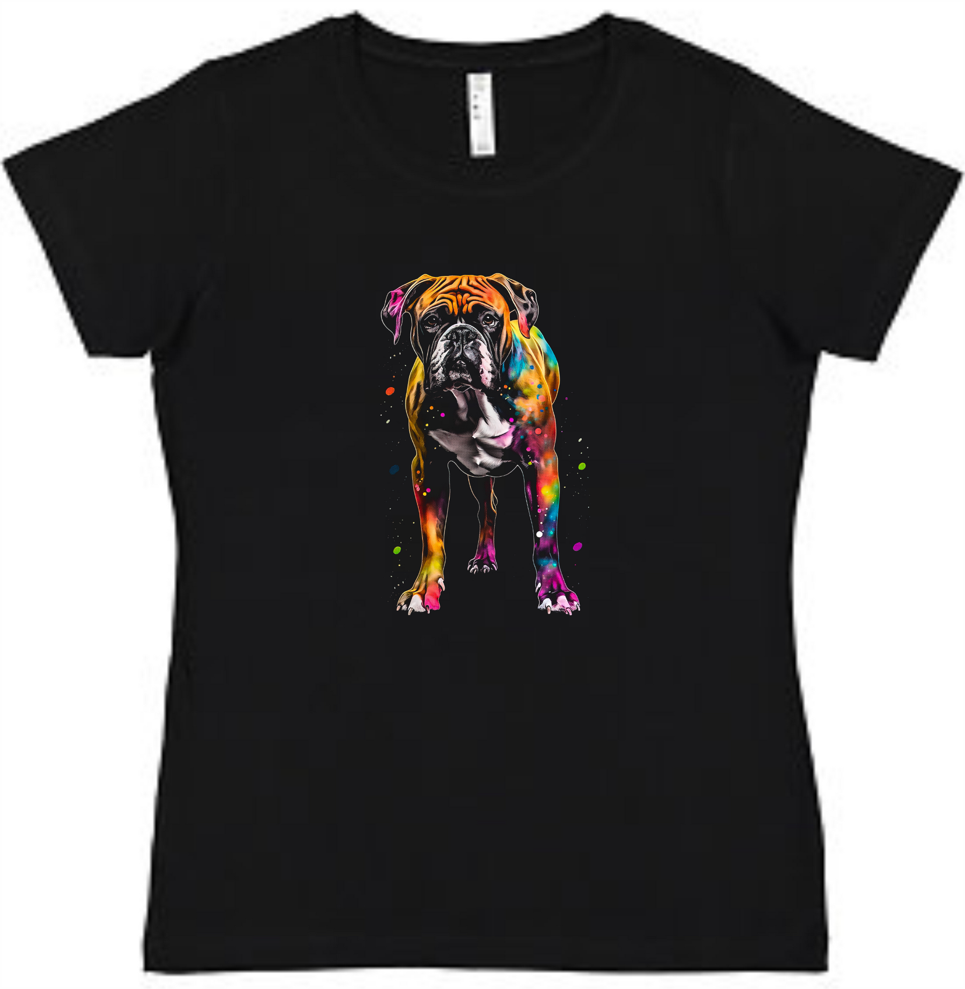 Neon Boxer Ladies Tee Ladies Shirt by Akron Pride Custom Tees | Akron Pride Custom Tees