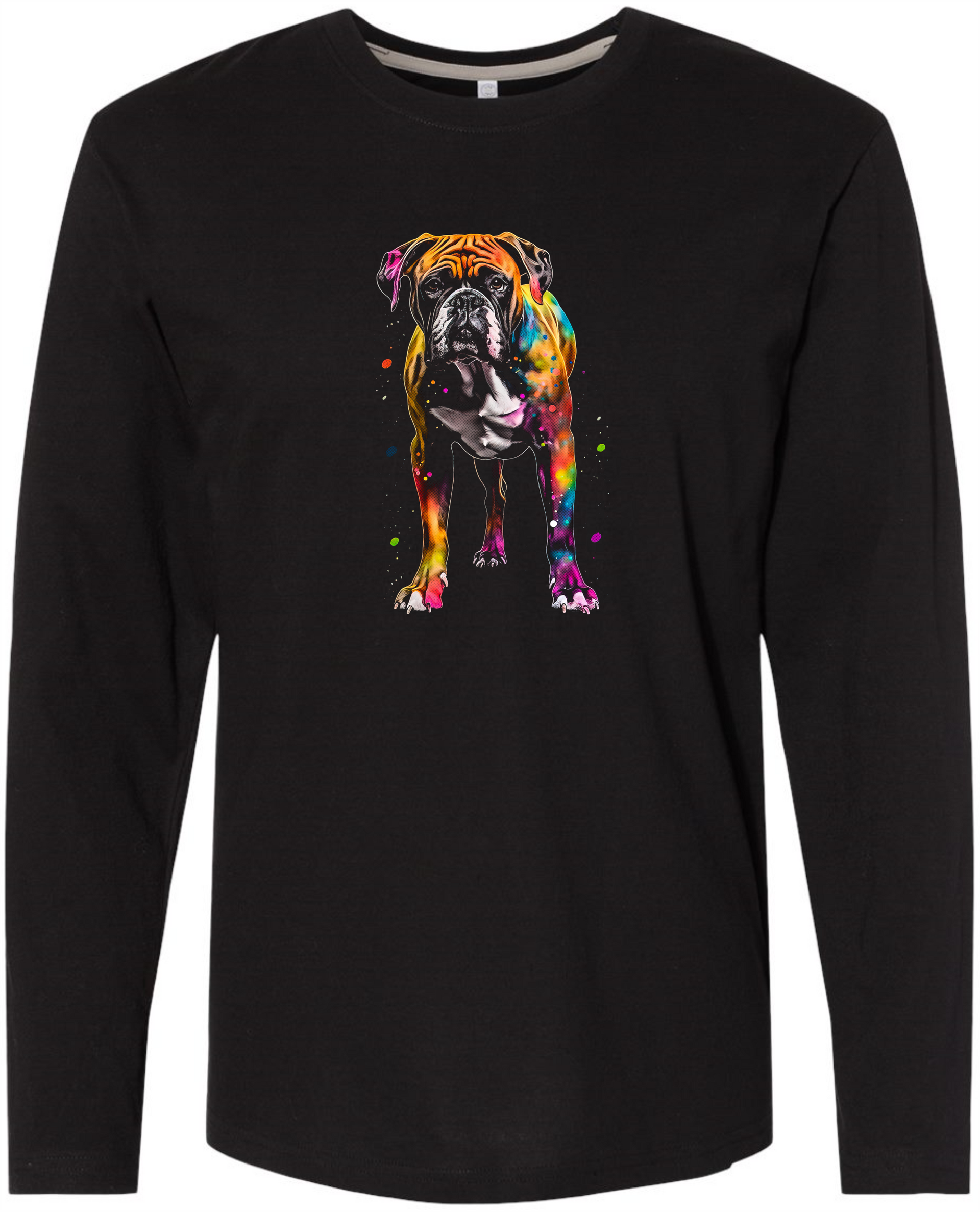 Neon Boxer LS Tee Men Long Sleeve Shirt by Akron Pride Custom Tees | Akron Pride Custom Tees