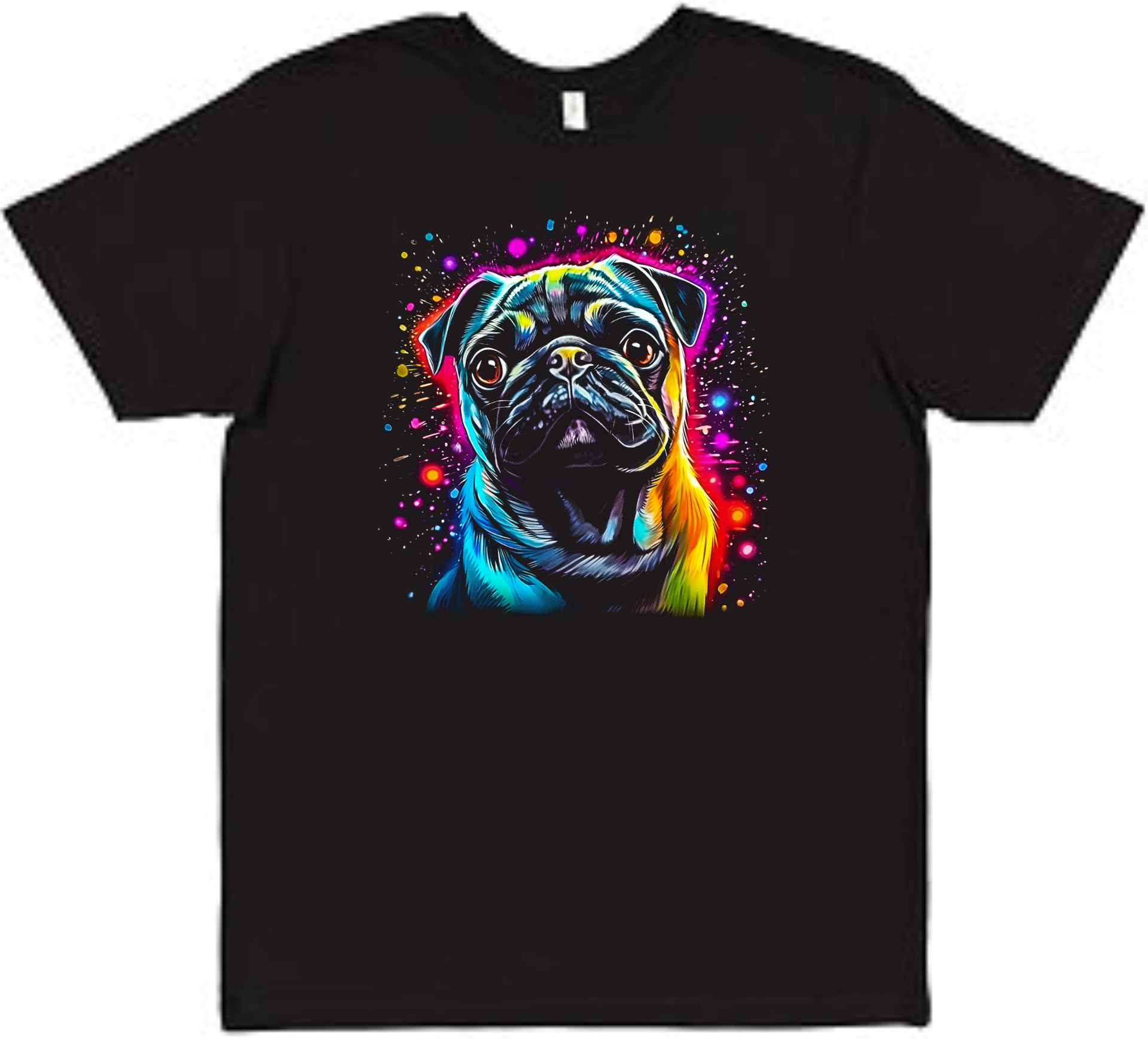 Neon Pug Tee Adult Shirt by Akron Pride Custom Tees | Akron Pride Custom Tees