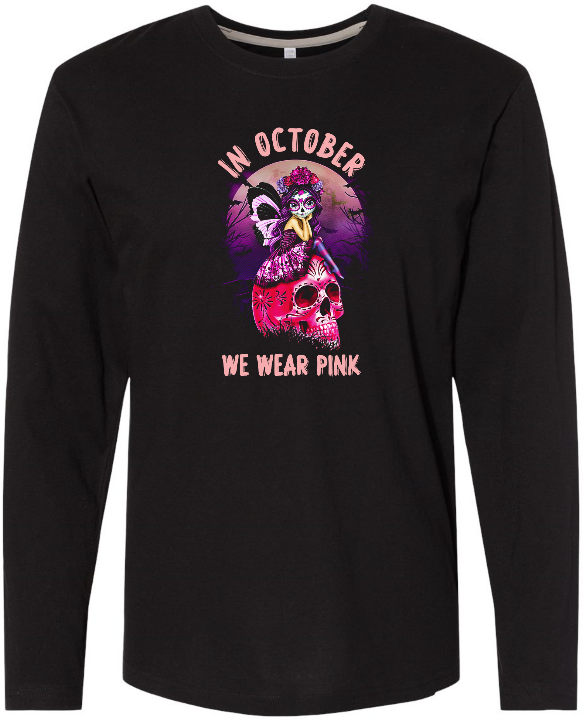 We wear Pink LS Tee Men Long Sleeve Shirt by Akron Pride Custom Tees | Akron Pride Custom Tees