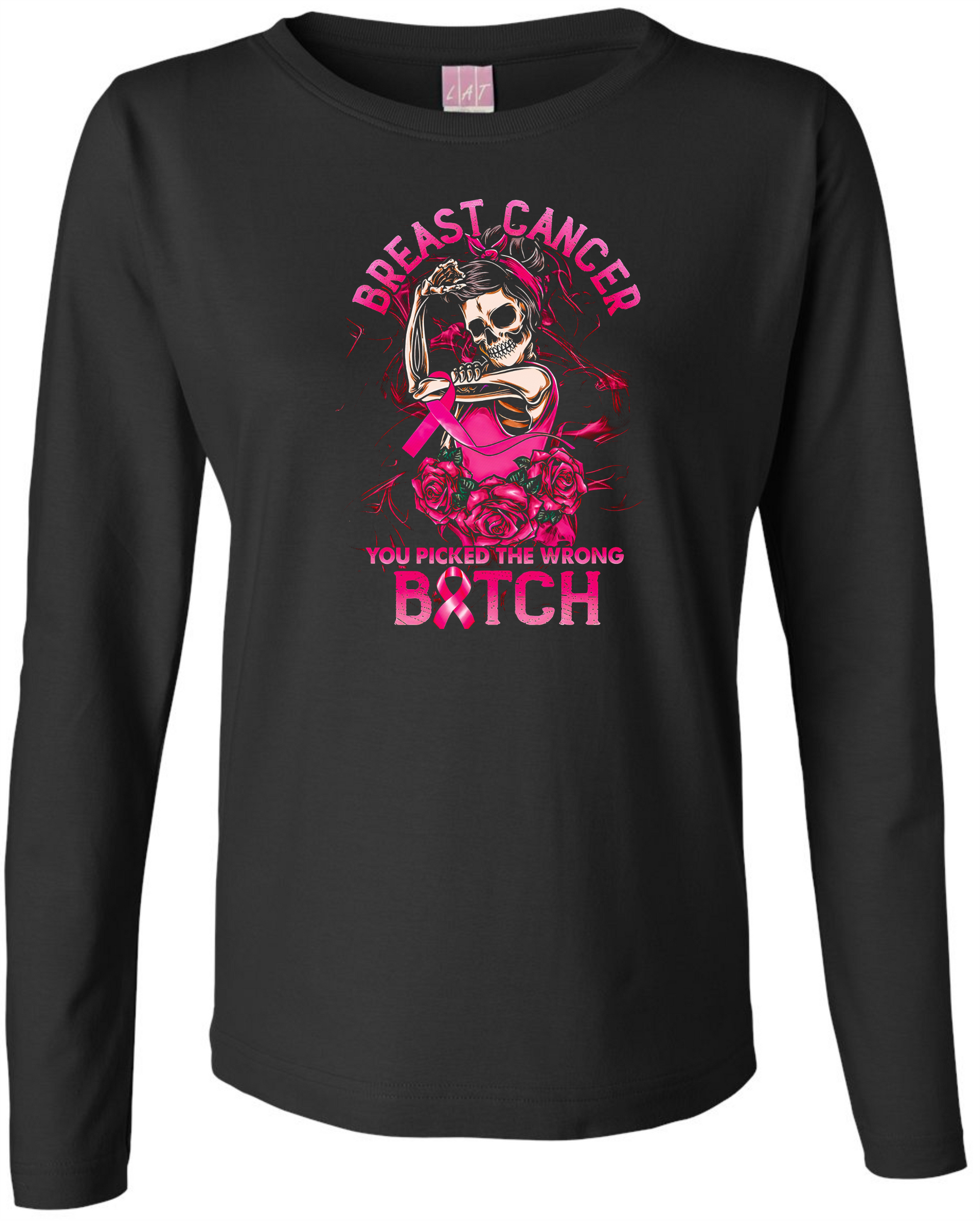 Wrong Bitch Ladies LS Tee Ladies Long Sleeve Shirt by Akron Pride Custom Tees | Akron Pride Custom Tees
