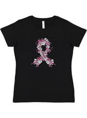 Floral Ribbon Ladies Tee Akron Pride Custom Tees