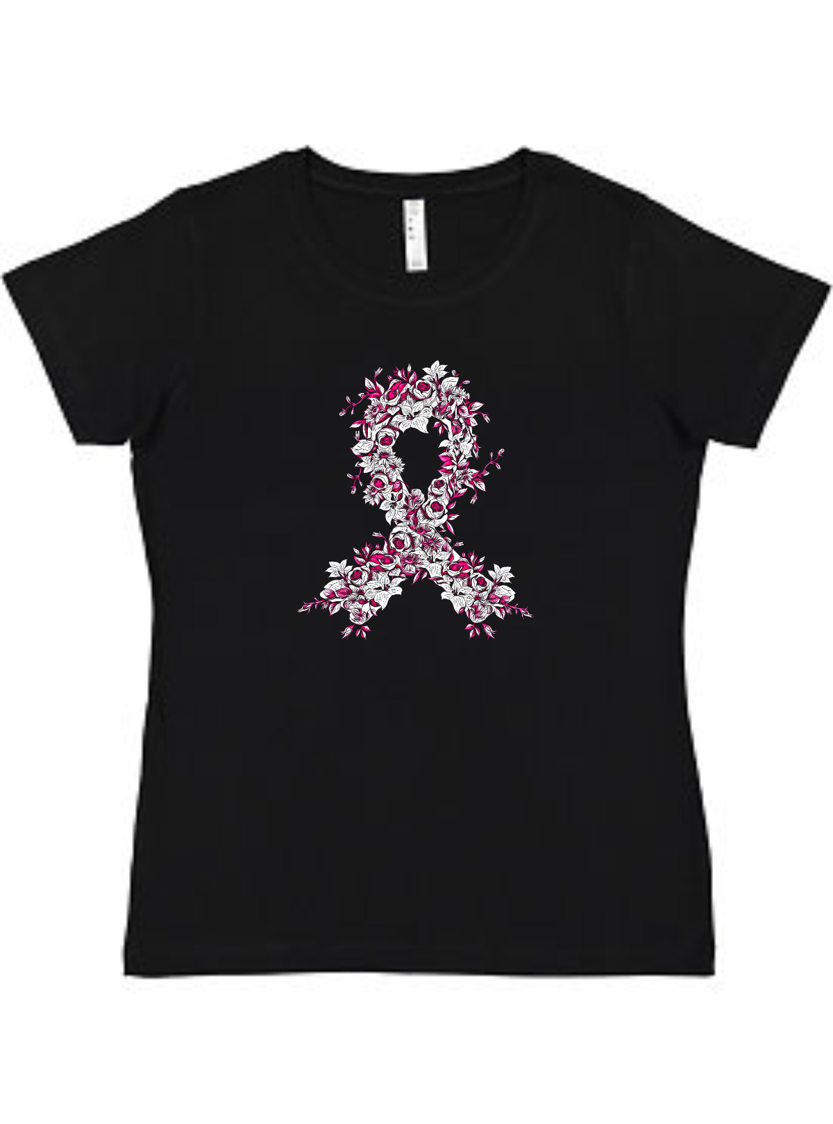 Floral Ribbon Ladies Tee Akron Pride Custom Tees
