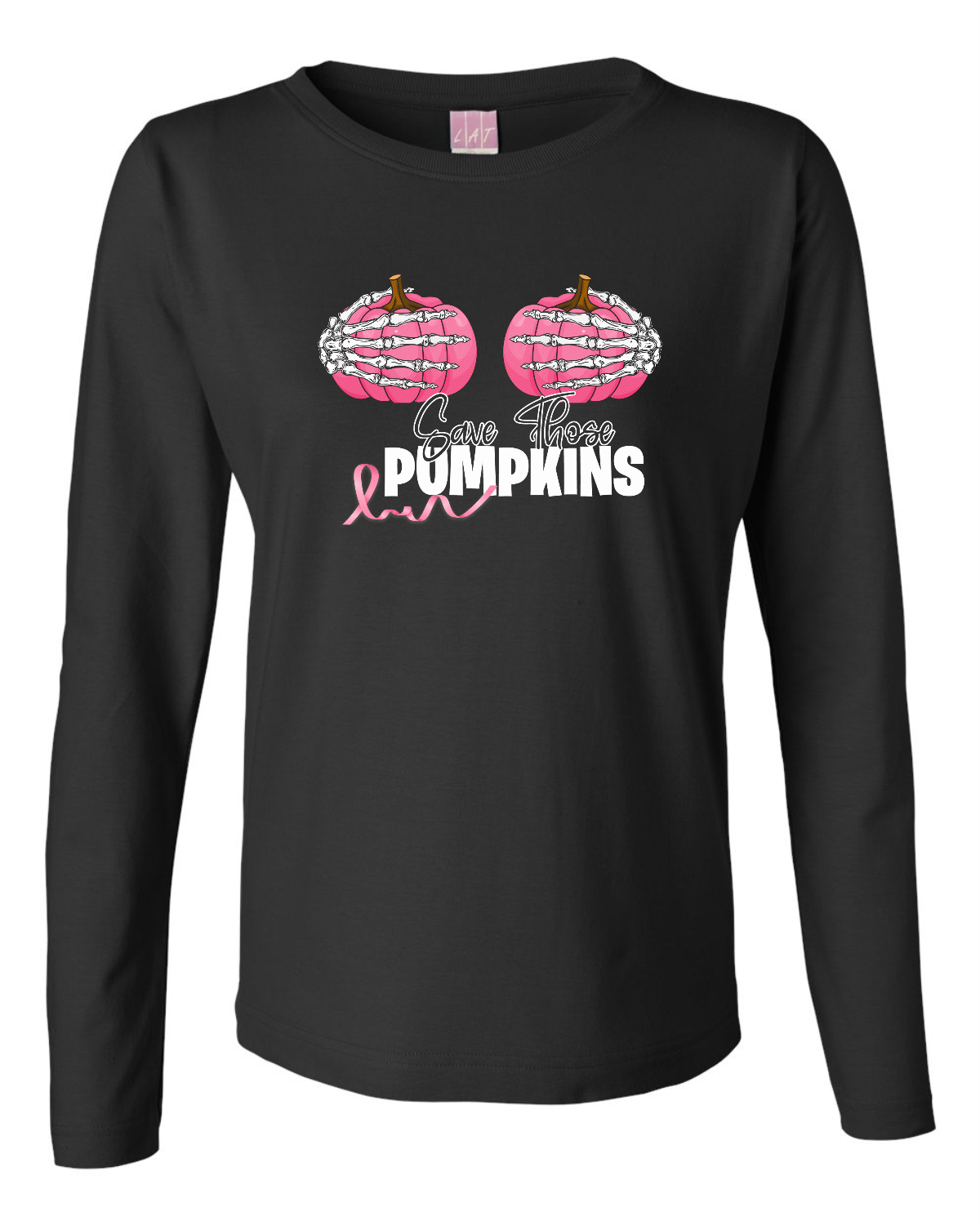Save the Pumpkins Ladies LS Tee Akron Pride Custom Tees