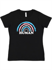 Trans Human Ladies Tee Akron Pride Custom Tees
