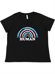 Trans Human Ladies Tee Akron Pride Custom Tees