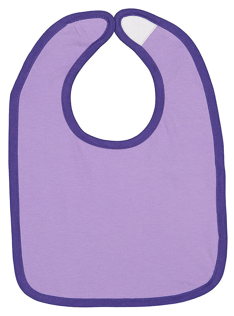 Lavender/Purple Contrast Trim Bib
