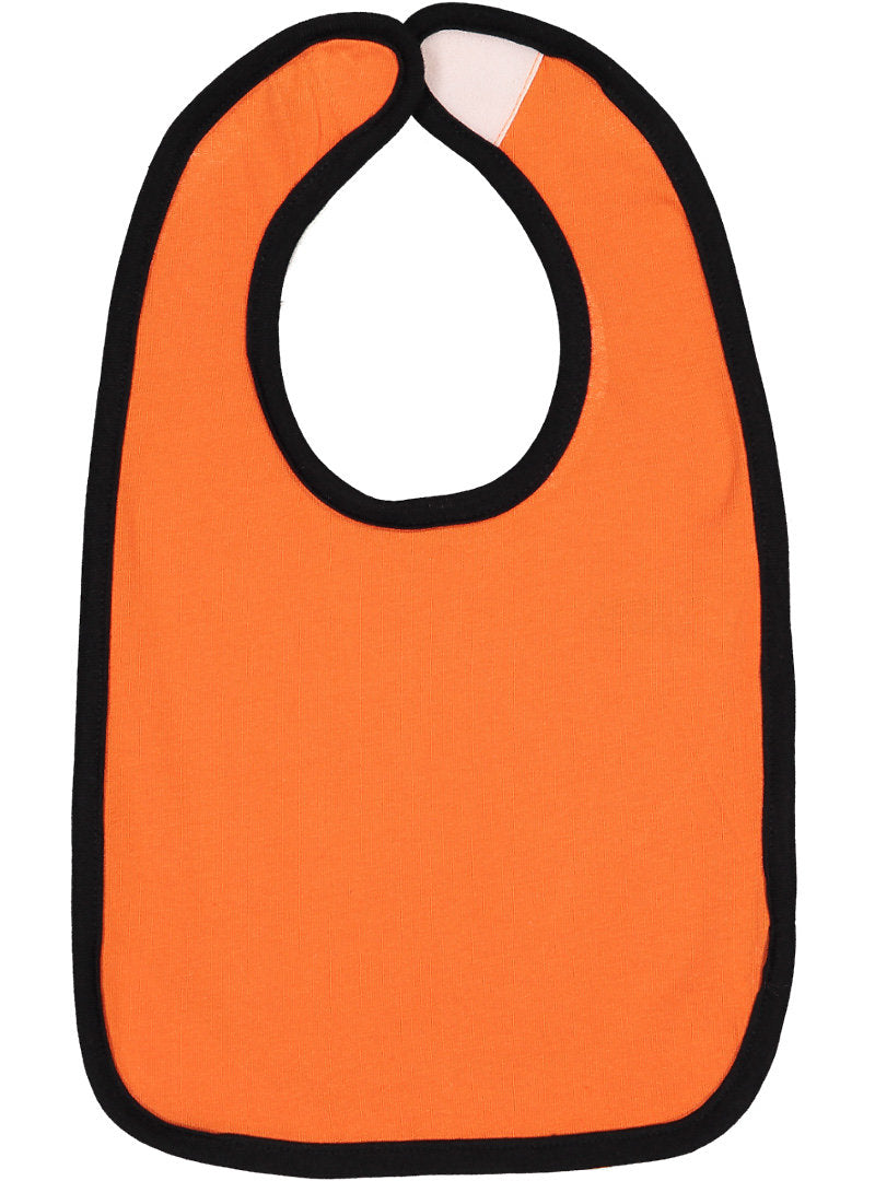 Orange/Black Contrast Trim Bib