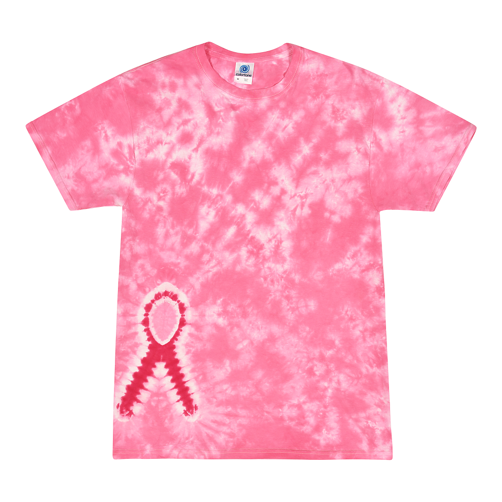 Pink Ribbon Tie-dyed Tee