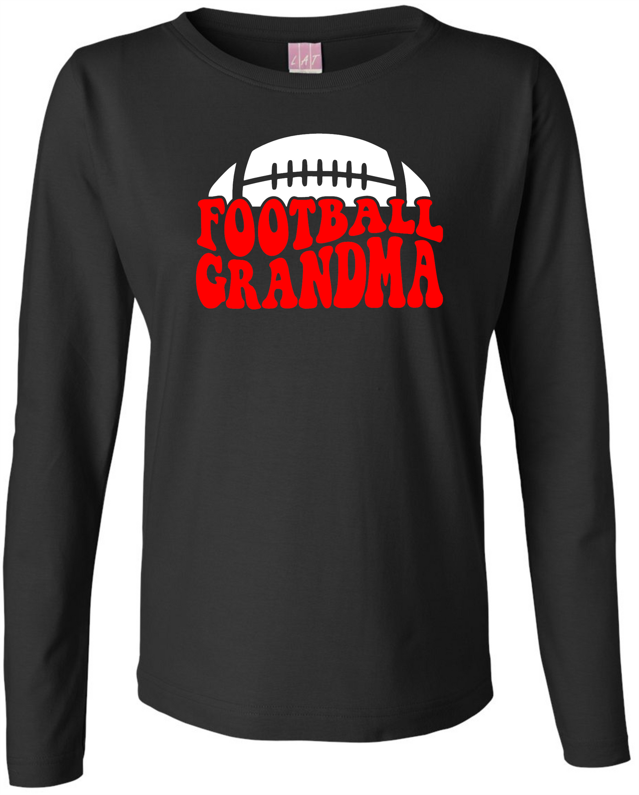 Football Grandma Ladies LS Tee