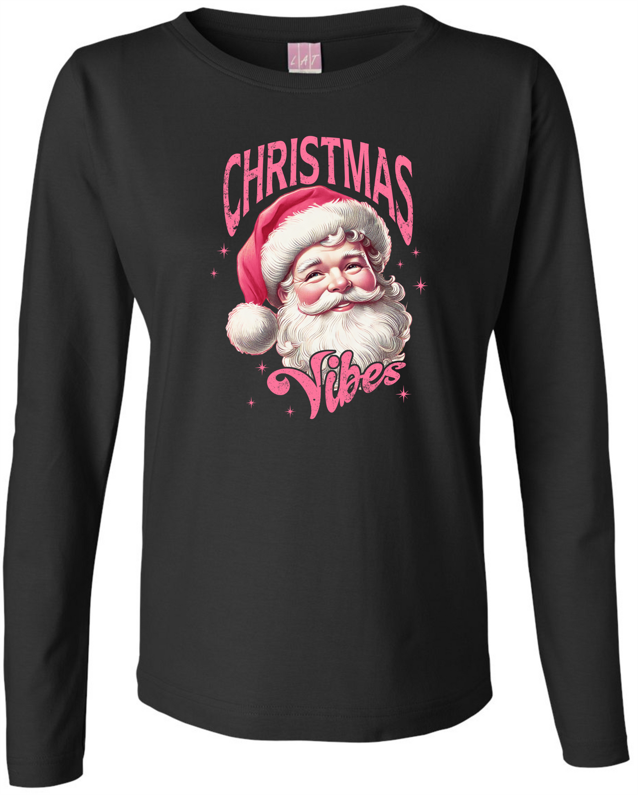 Christmas Vibes Ladies L/S Tee