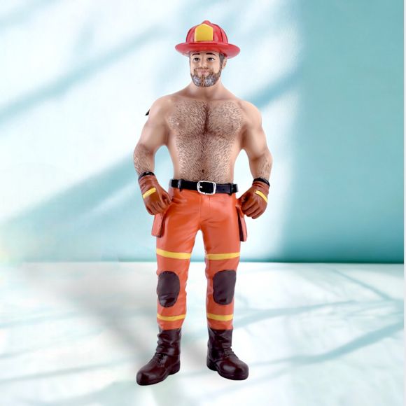Poke the Bear Fireman Bear Ornament