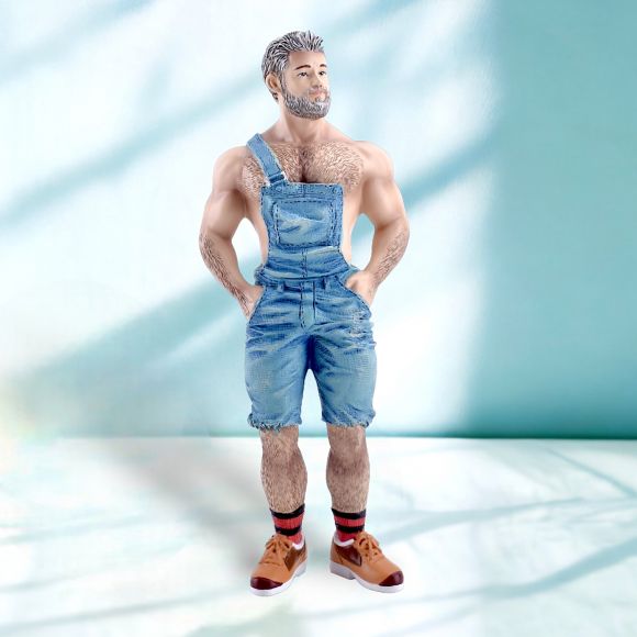 Poke the Bear Overalls Bear Ornament