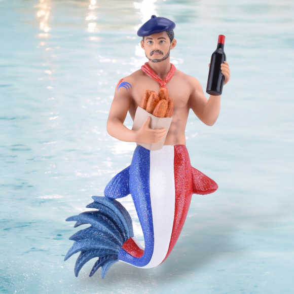 French COQ Merman Ornament