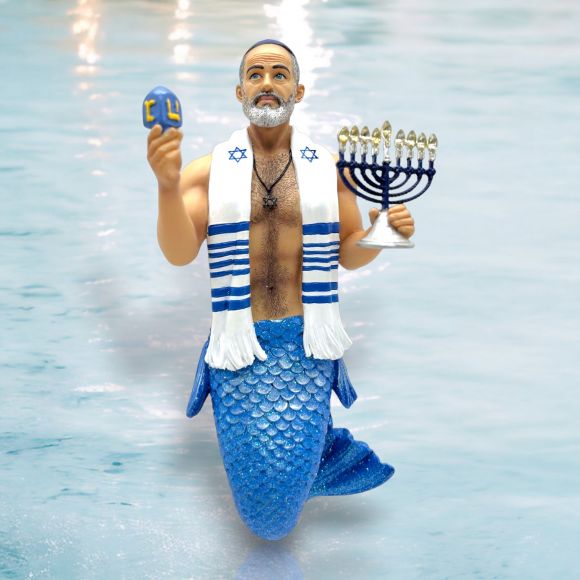 Hunky Hannukah Merman Ornament