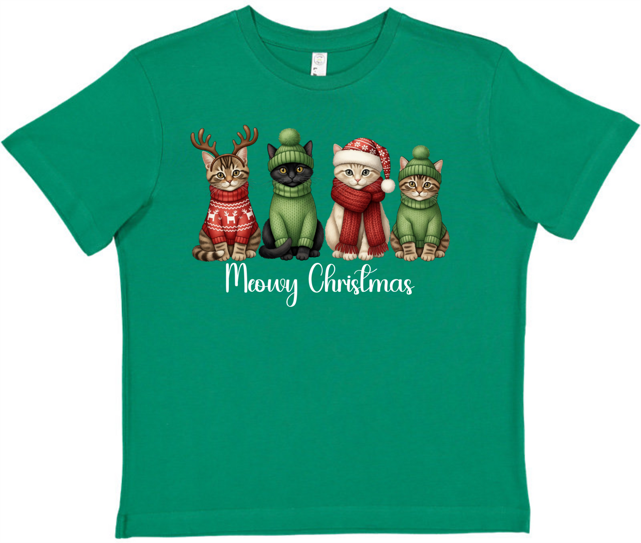 Meowy Christmas Youth Tee