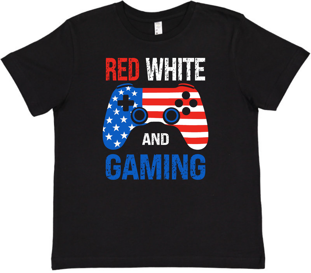 Red White and Gaming Youth Tee