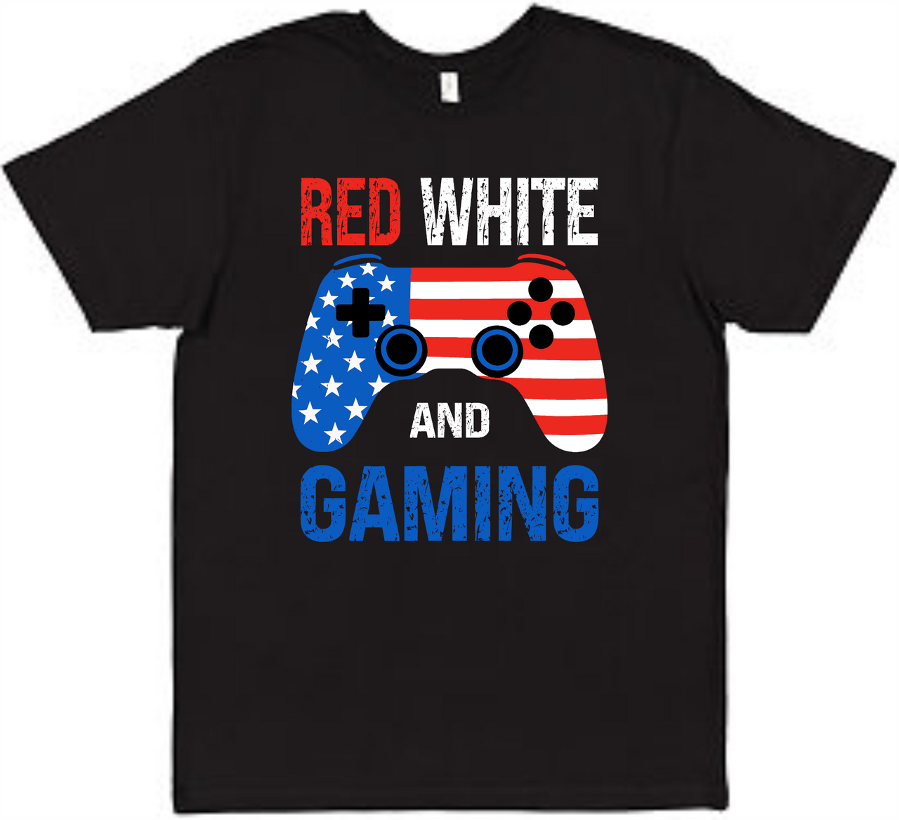 Red White and Gaming Tee