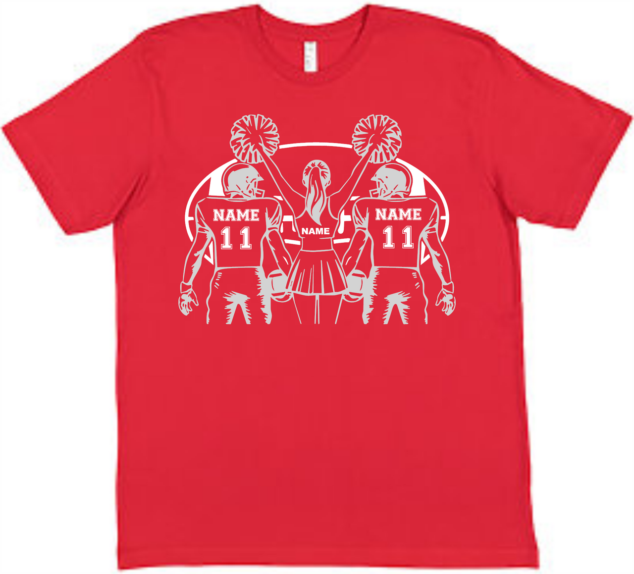 Spartan 2 players 1 cheerleader Tee