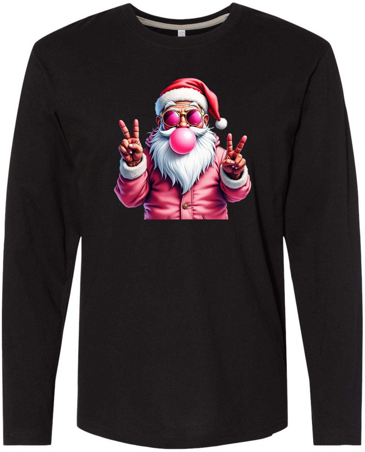 Cool Santa Christmas LS Tee