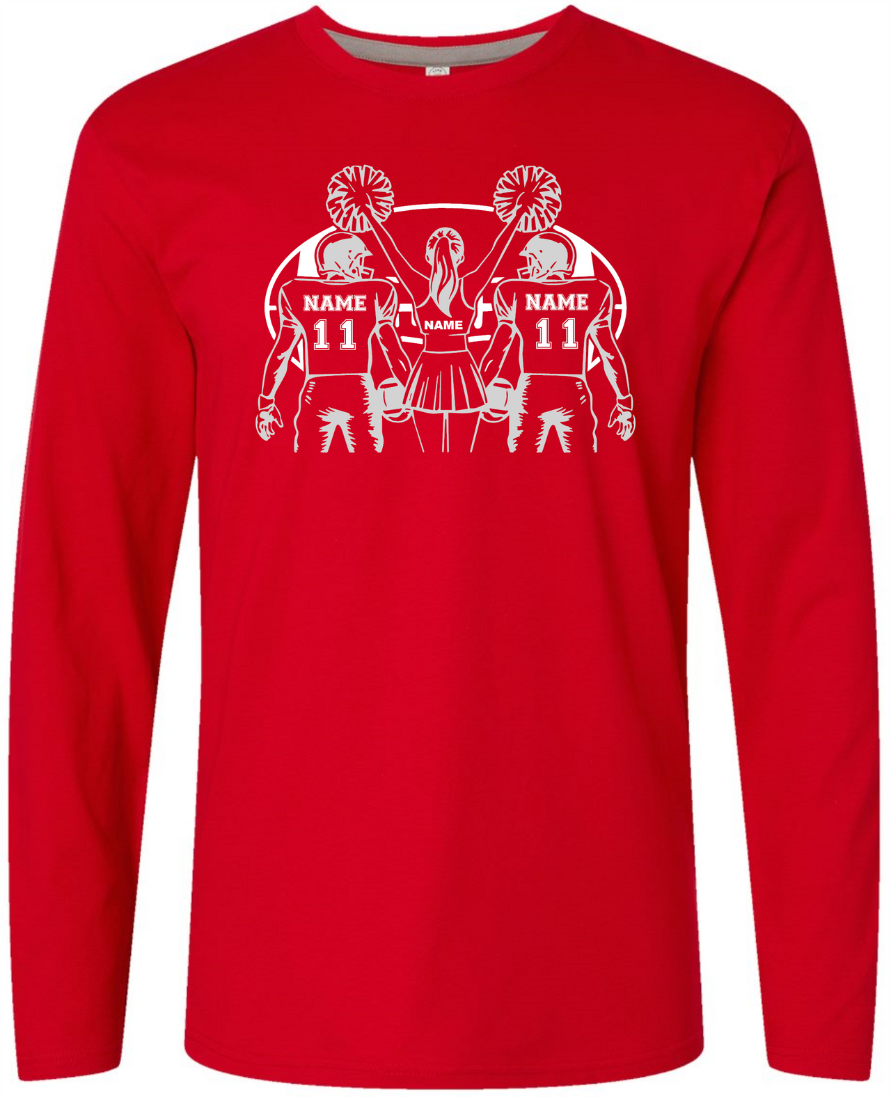 Spartan 2 Players 1 Cheerleader LS Tee