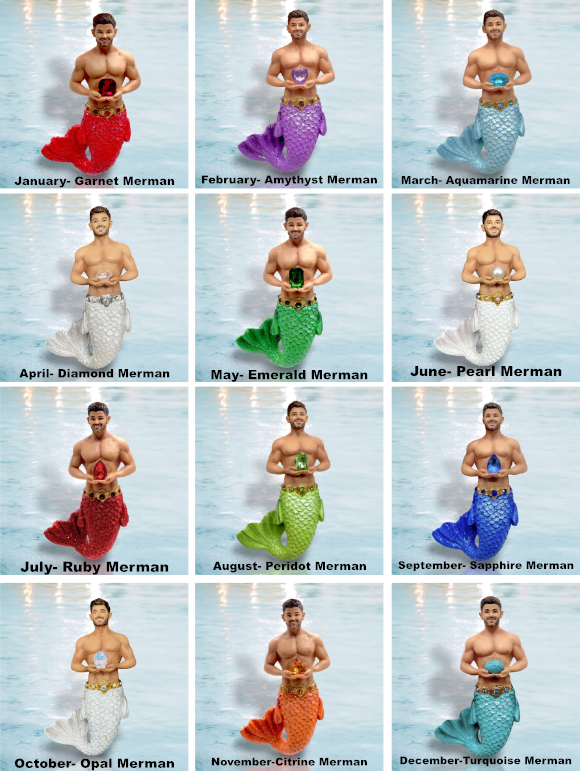 December Diamonds Merman Birthstone Ornament