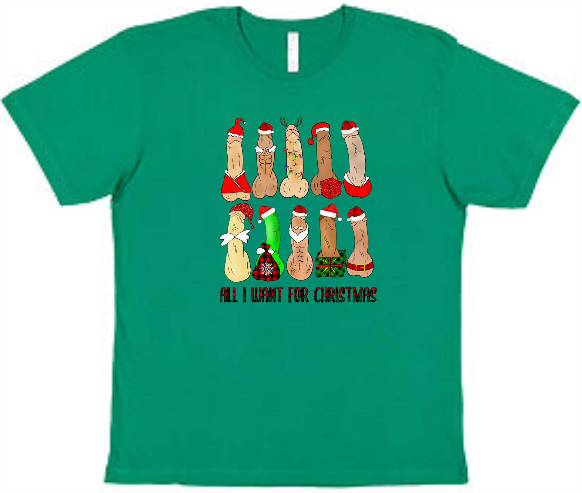 All I want for Christmas Tee Adult Shirt by Akron Pride Custom Tees | Akron Pride Custom Tees