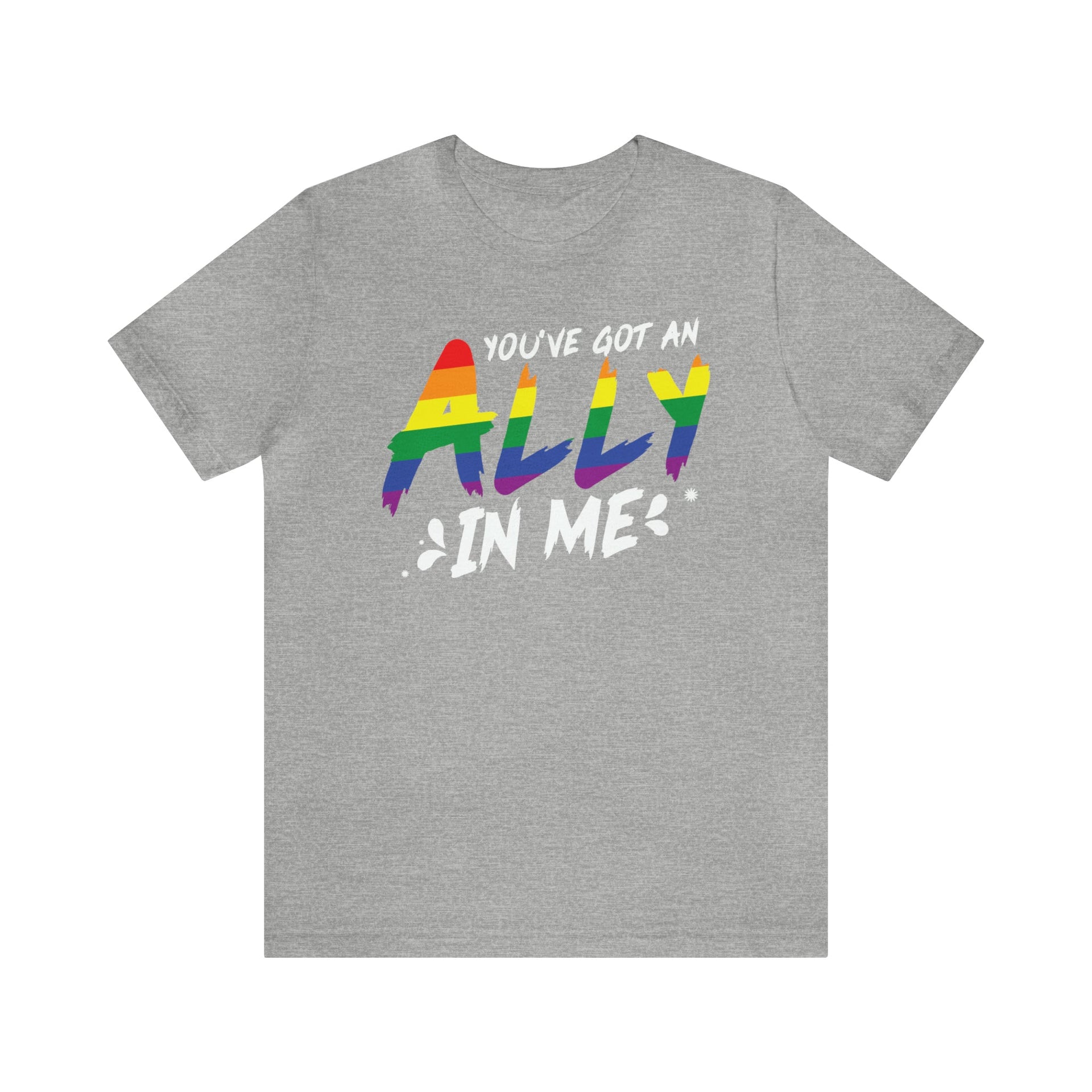 Ally Pride Tee Athletic Heather S T-Shirt by Printify | Akron Pride Custom Tees