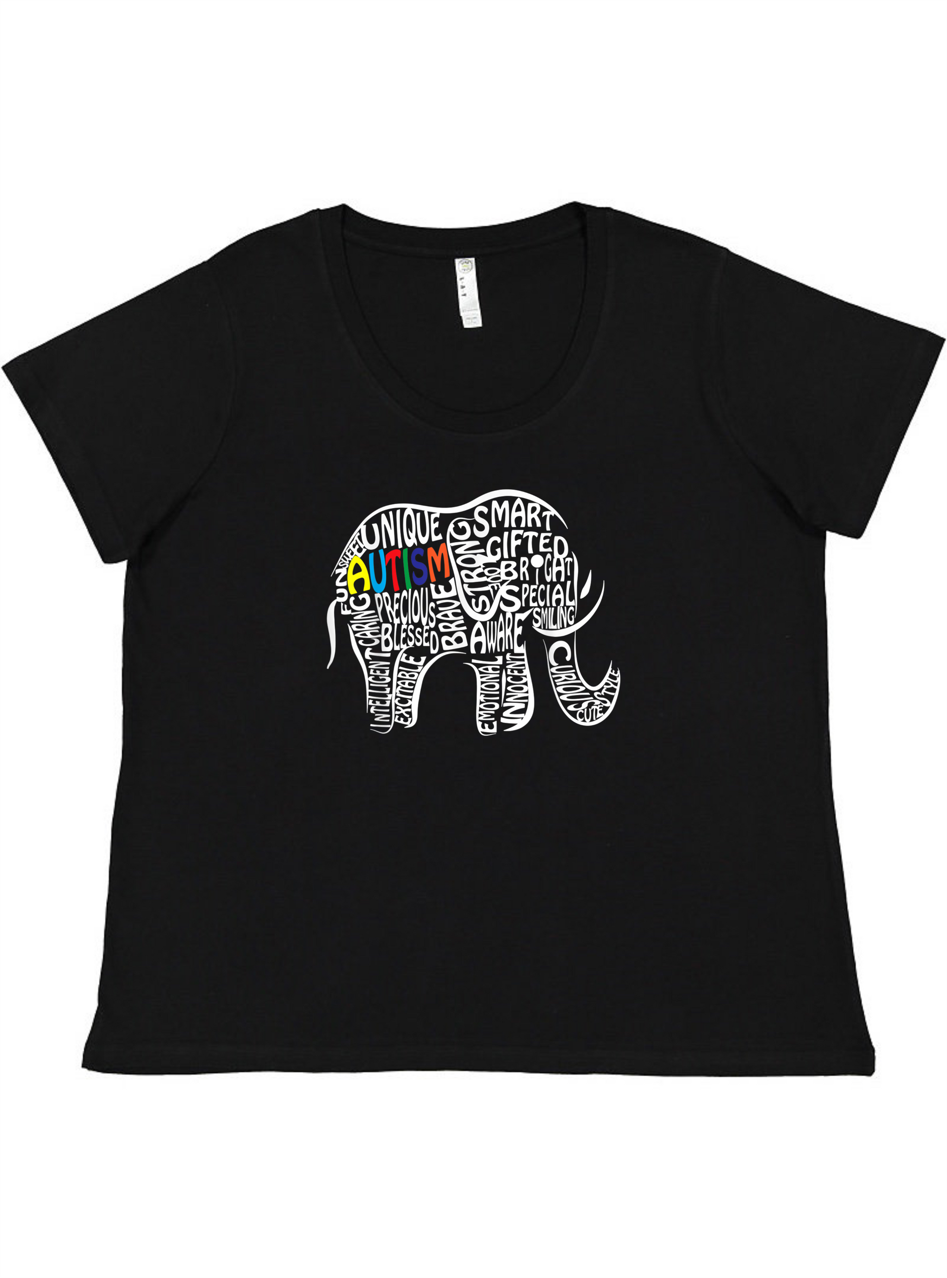 Autism Elephant Ladies Tee Ladies Shirt by Akron Pride Custom Tees | Akron Pride Custom Tees