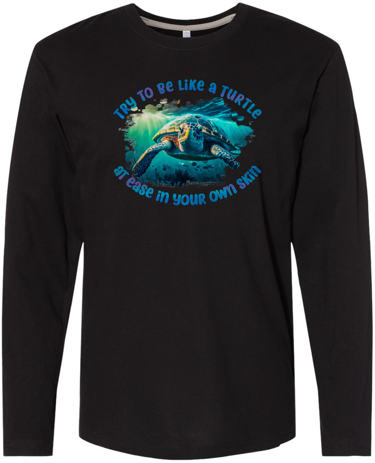 Be Like a Turtle LS Tee Men Long Sleeve Shirt by Akron Pride Custom Tees | Akron Pride Custom Tees