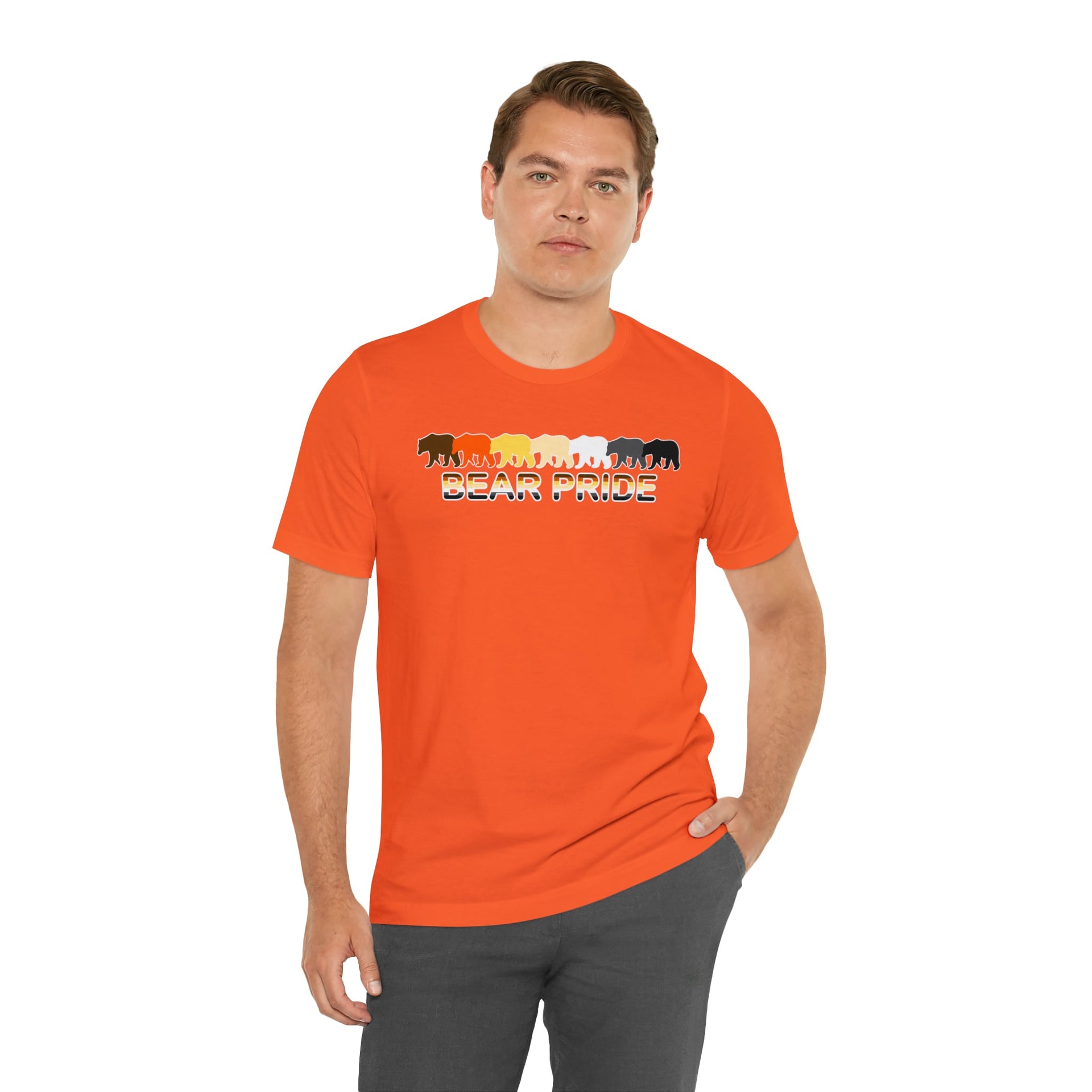 Bear Pride Tee Orange S T-Shirt by Printify | Akron Pride Custom Tees