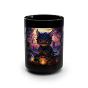 Black Cat Mug 15oz Mug by Printify | Akron Pride Custom Tees