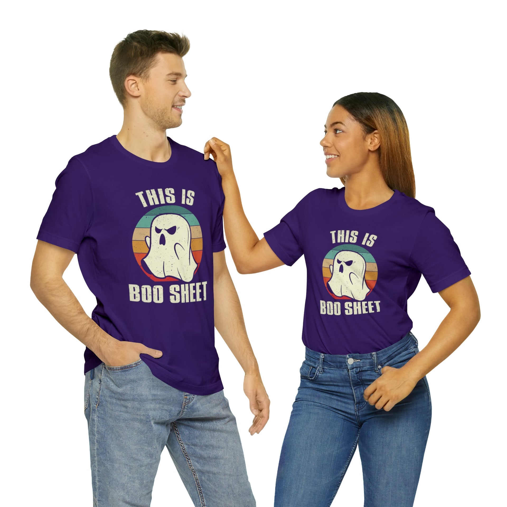 Boo Sheet Tee Team Purple S T-Shirt by Printify | Akron Pride Custom Tees