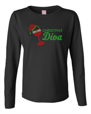 Christmas Diva Ladies LS Tee Ladies Long Sleeve Shirt by Akron Pride Custom Tees | Akron Pride Custom Tees