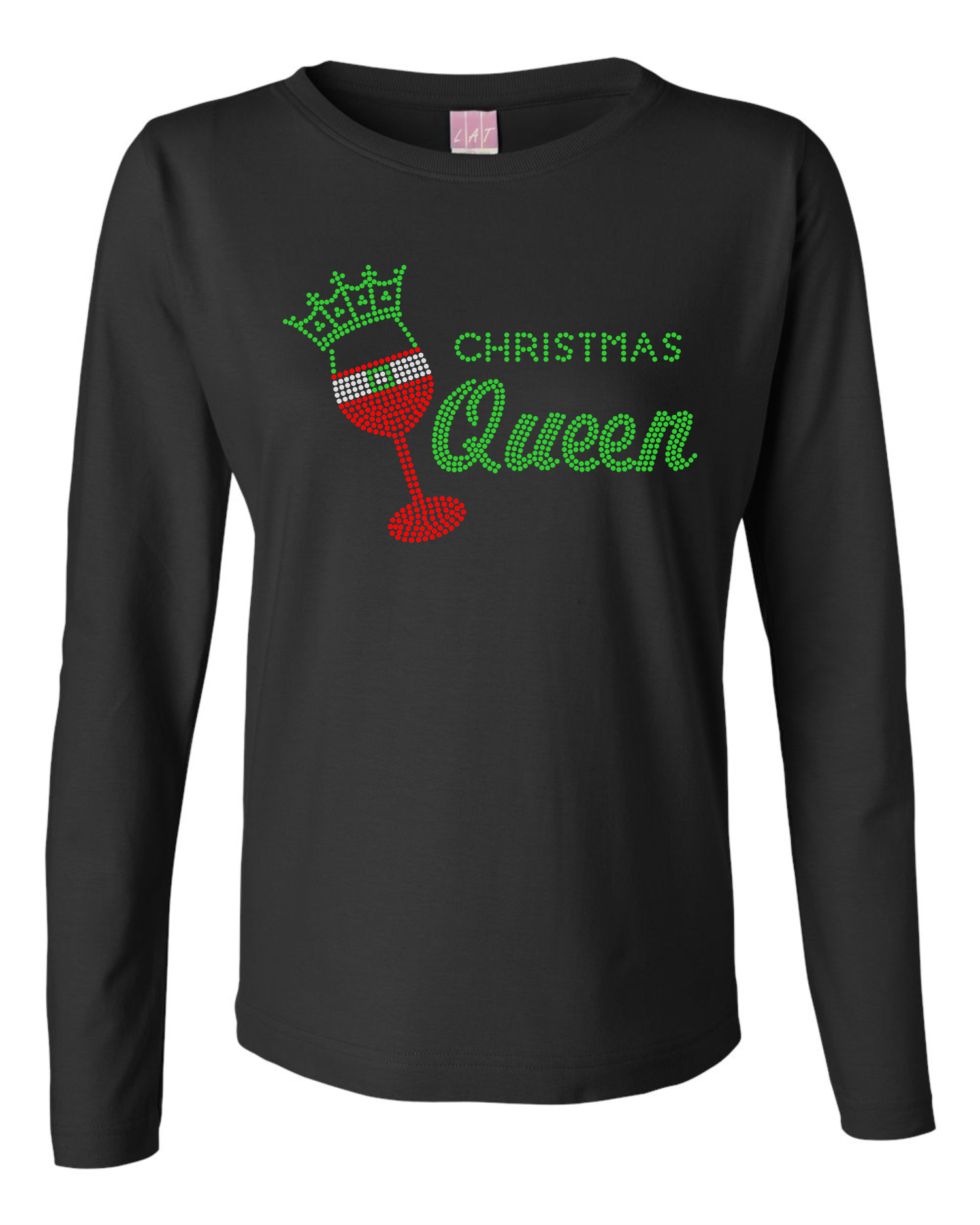 Christmas Queen Ladies LS Tee Ladies Long Sleeve Shirt by Akron Pride Custom Tees | Akron Pride Custom Tees