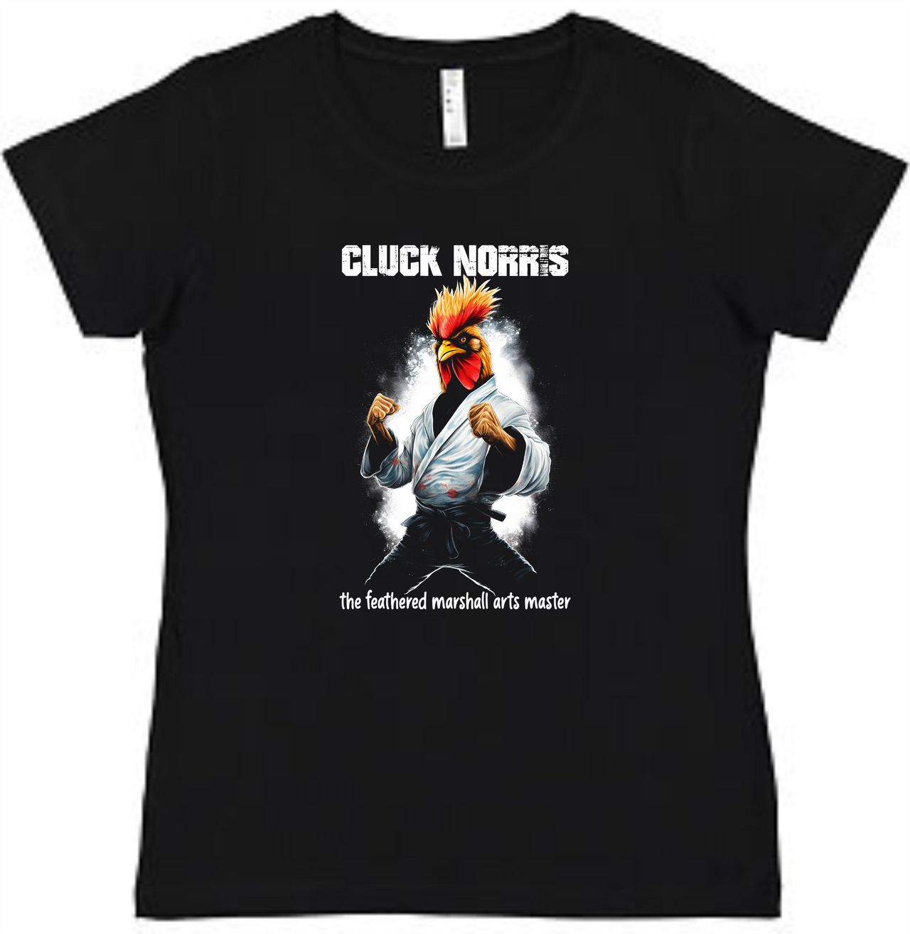 Cluck Norris Ladies Tee Ladies Shirt by Akron Pride Custom Tees | Akron Pride Custom Tees