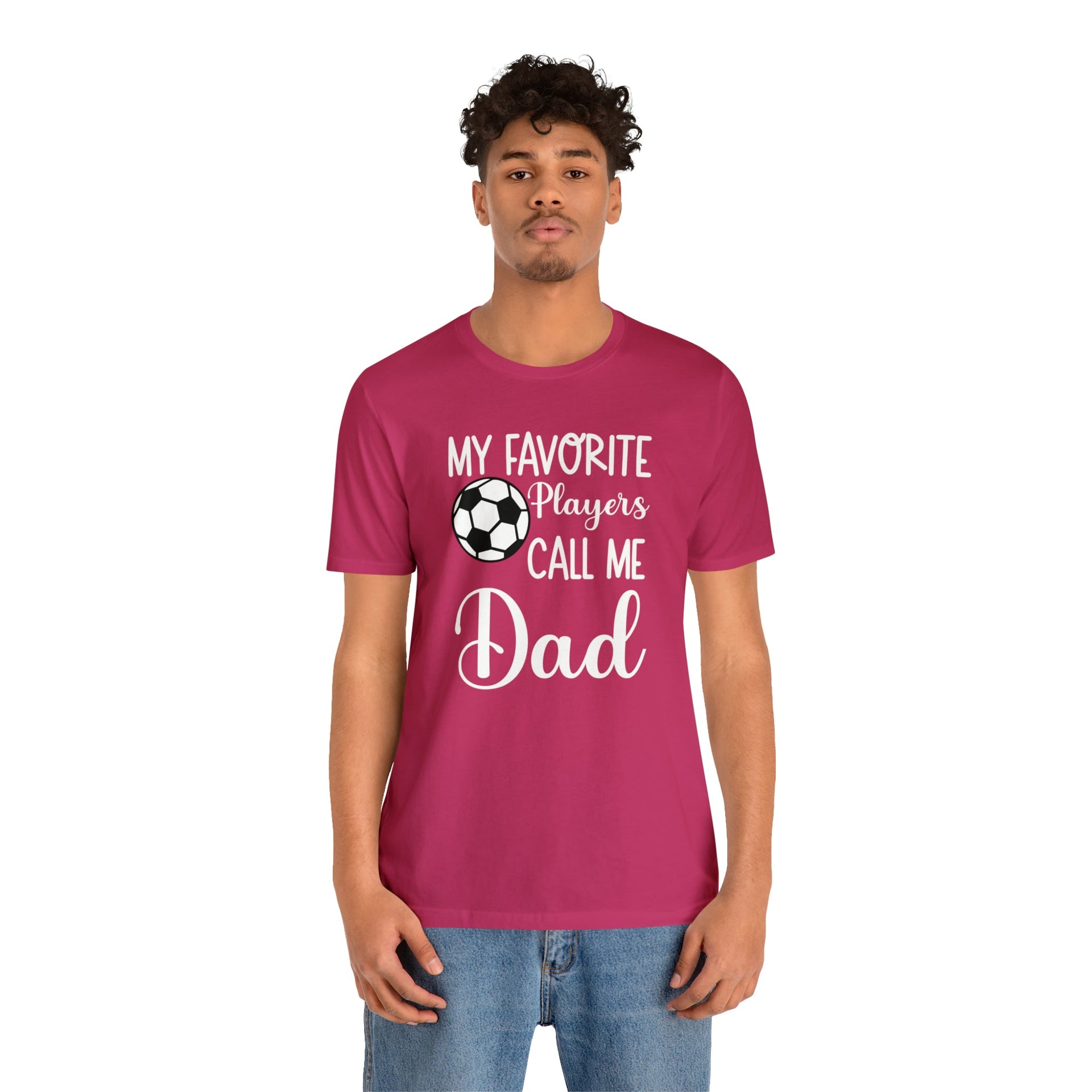 Dad Soccer Tee Berry S T-Shirt by Printify | Akron Pride Custom Tees