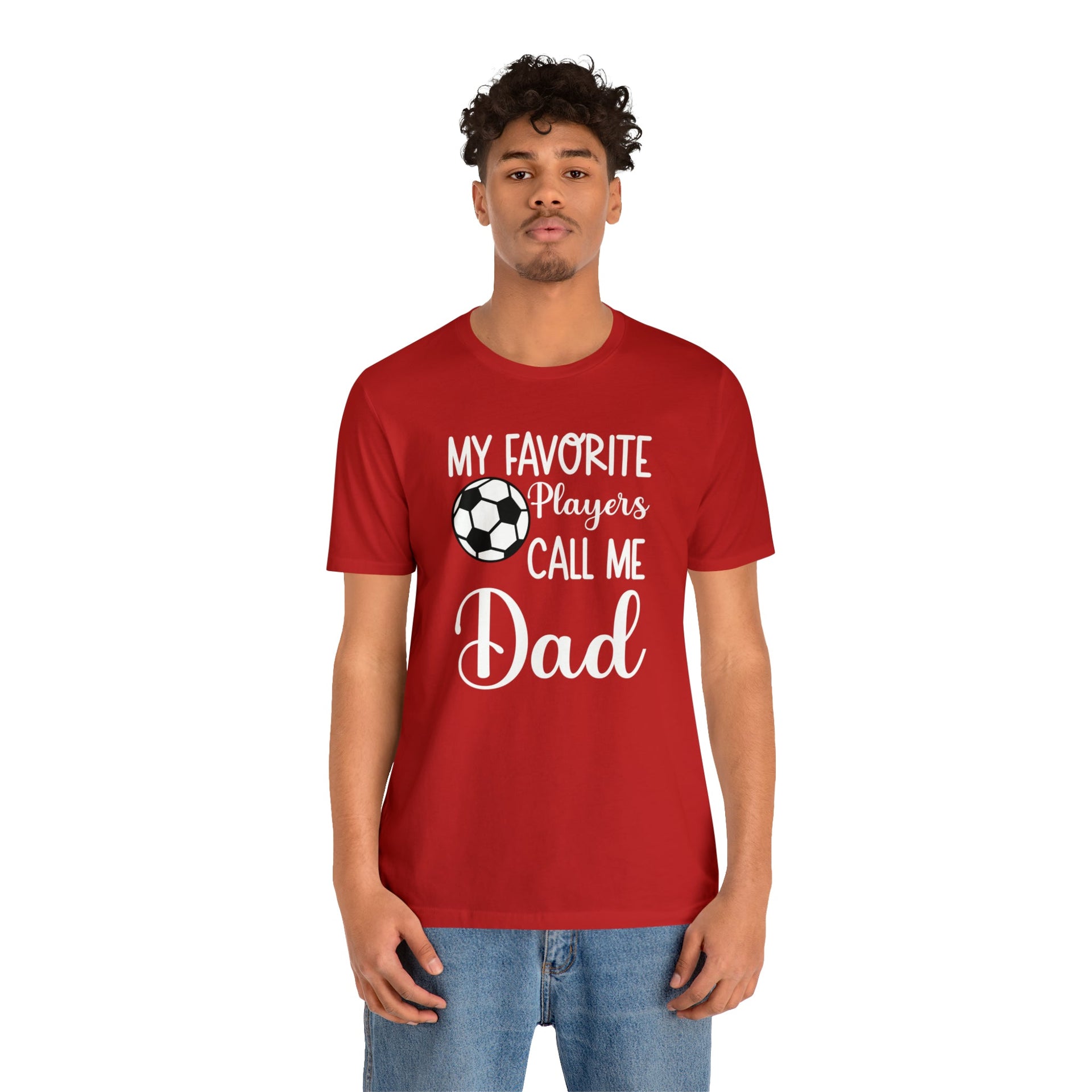 Dad Soccer Tee Red S T-Shirt by Printify | Akron Pride Custom Tees