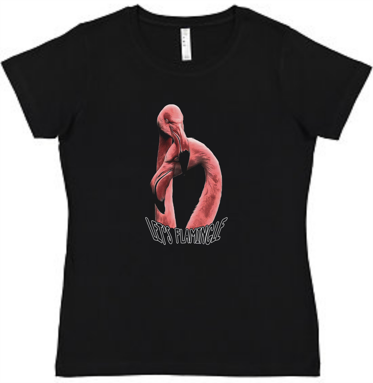 Flamingo Ladies Tee Ladies Shirt by Akron Pride Custom Tees | Akron Pride Custom Tees