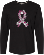 Floral Ribbon LS Tee Men Long Sleeve Shirt by Akron Pride Custom Tees | Akron Pride Custom Tees