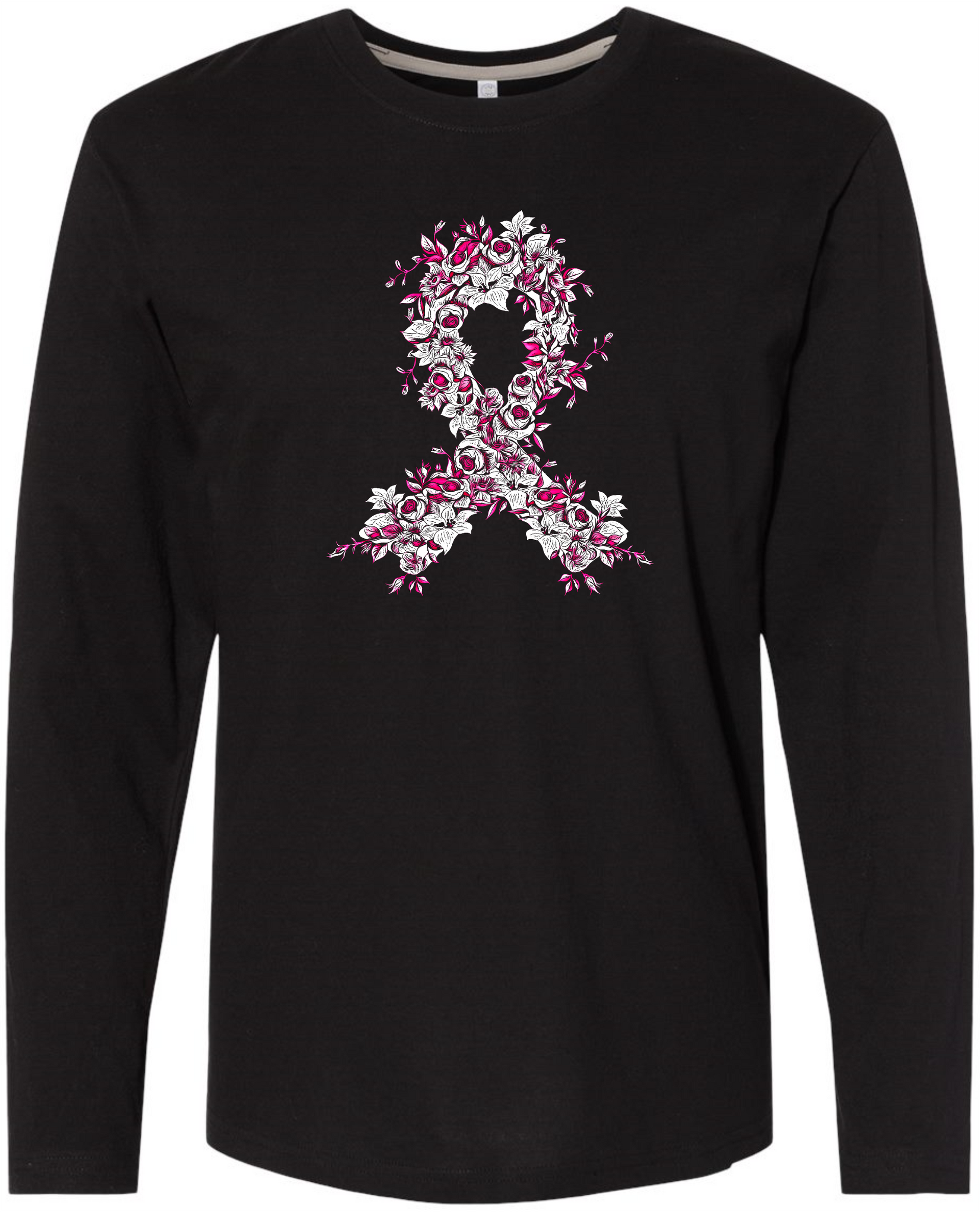 Floral Ribbon LS Tee Men Long Sleeve Shirt by Akron Pride Custom Tees | Akron Pride Custom Tees